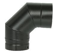 Coude à segment 90° Ø150 Noir émaillé POUJOULAT CDS 90-150 E NM - 56150922