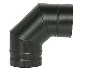 Coude à segment 90° Ø180 Noir émaillé POUJOULAT CDS 90-180 E NM - 56150922