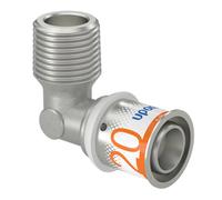 coude à sertir - fileté mâle - s-press plus - 20 mm vers 1/2 - uponor 1070533