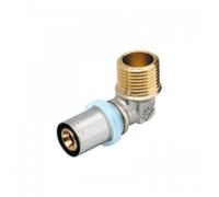 Coude à sertir pour tube multicouche diamètre 26 mm filetage M26x34 RBM