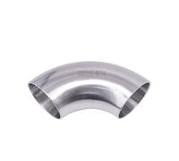 Coude à souder bout à bout de diamètre extérieur 54/57/60/63/70/76/80/85/89/102/104/108/114mm, 90 degrés SUS 304, raccord de tuyau en acier inoxydable for brassage à domicile(76mm OD)