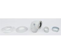 Coude adaptateur ventouse 60/100 à 80/125 - 90° - ATLANTIC - 074303