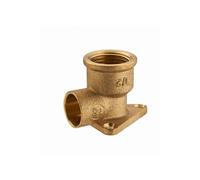Coude applique laiton à visser femelle F1/2' (15x21) - à souder - Ø 14 mm - 819-1514L1