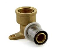 Coude applique PER à sertir diamètre 16 mm sortie F15x21 à visser BRICOZOR