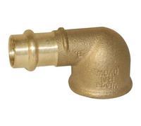 Coude bronze femelle 90° Ø 18 taraudé femelle Ø 20/27 VIEGA