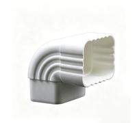 Coude carré en PVC pour applications de descente d'eau de pluie offrant stabilité et alignement angulaire précis dans les pistes de drainage (B)
