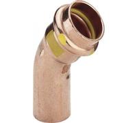 Coude cuivre 45° mâle / femelle à sertir Ø 15 spécial Gaz VIEGA