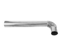 Coude de Cheminée Argenté en Acier Inoxydable pour Poêle à Bois | Métal Moderne, Anti Rouille, des Fumées, pour Camping sous Tente, Atelier, Foyer Intérieur
