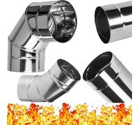 Coude de Cheminée Réglable 0-90° en Acier Inoxydable - Coude de Fumée Résistant à 90 Degrés pour Tubages - Coude de 0 ° à 90 ° en Métal pour Tuyau de Poêle à Chaleur - Diamètre 110 mm - Ø 110 mm