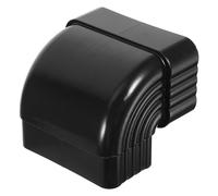 Coude de Gouttière en Aluminium 90° Ondulé, Raccord pour Évacuation | Installation Facile, Redirection Précise, Pièce Noire pour Canalisations Pluviales et Réparation Extérieure des Conduits