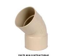 Coude de gouttière NICOLL 45° FF 100 sable CT44GTS