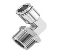 Coude de mamelon pneumatique mâle femelle 1/8 "1/4" 3/8 "1/2" 3/4 ", connecteur rapide en acier inoxydable 304, raccord d'air à dégagement rapide(PL BSPT,14-06 (14MM-3L4)_1 PC)