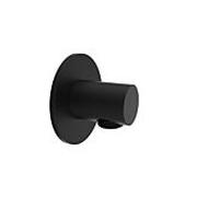 Herzbach raccordement de douche Deep Black 23.995100. 2000 .12 avec rosace d= 70mm, noir mat