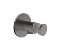 coude de raccordement de douche Herzbach Design iX PVD 2000 .40 Black Steel, rosace d = 70mm, avec porte-cône