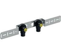Coude de raccordement Geberit Mepla, prémonté, isolé, double, d 20 mm x Rp 1/2, AD 10 cm, kit, 1 pièce.
