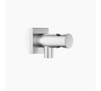 Coude de raccordement mural Dornbracht avec support de douche intégré, rosace carrée 60x60mm, 28490970-93, Couleur: Chrome brossé
