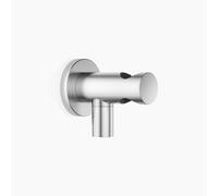 Coude de raccordement mural Dornbracht avec support de douche intégré, rosace ronde 60mm, 28490660-93, Couleur: Chrome brossé