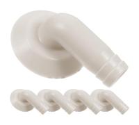 Coude de Raccordement pour Climatiseur 5 Pièces, Diamètre Intérieur 18 Mm | Plastique Blanc, Connexion Renforcée sans Glissement, pour Tuyau de Vidange et Unité Extérieure, Camping