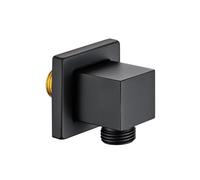 Coude de sortie murale noire, raccord de tuyau de douche G1/2 pouce carré Union Union pour la maison, l'hôtel, la salle de bain