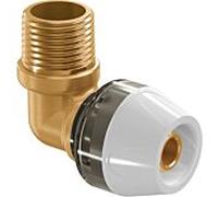 Coude de transition Uponor RTM 1048601 20 mm x R 3/4, avec filetage mâle