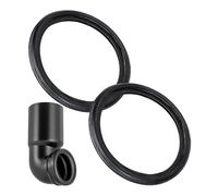 Coude d'évacuation joint, 2 pièces, remplacement pour 387.282.00.1, compatible avec GEBERIT DN90 Kombifix, Duofix coude d'évacuation, liaison mur WC manchon à 90 mm manchon à emboîter