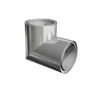 Coude d'isolation en deux parties pour poêles à granulés - double paroi - eka complex D 130 mm