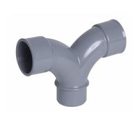 Coude PVC double à 87°30 mâle / femelle Ø 40 - OH8 NICOLL