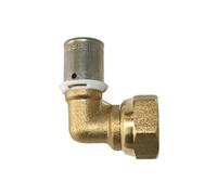 Somatherm - Raccord à sertir écrou tournant coudé 20/27 Ø20 PER inox 10 bar 33022020