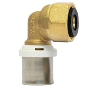 Coude écrou tournant multicouche à sertir 16mm x 15/21 - 1/2" Fixoconnect