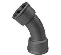 Hermann Schmidt Temperguss coude DN 40, 2000 2000 /2" 45°, filetage intérieur, noir