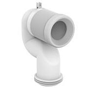 Ideal Standard Raccord universel pour WC, coude à 90°, rallonge de tuyau de chasse d'eau pour sortie verticale, longueur ajustable - surface neutre