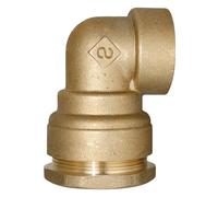 Coude femelle en laiton SUMO à visser pour tube PE 32mm x 26/34 - 1" Pronorm