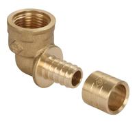 SOMATHERM FOR YOU, Raccord femelle coudé à glissement 12/17 pour tube PER Ø12 - Montage facile, résistant à la corrosion, norme NF, pression max 10 bars, température 5°C à 90°C