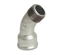 Coude Fileté en Fonte Malléable 45° 1 1/2 Pouce - Raccord Plomberie Chauffage Gaz