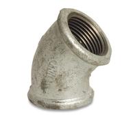 Coude Fileté Fonte Malléable 45 Degrés 2 Pouces - Raccord Plomberie Chauffage Gaz