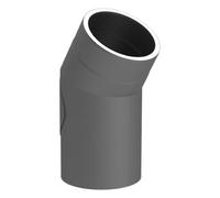 Coude fixe 30° - double paroi - avec trappe d’entretien - gris - Tecnovis TEC-Protect 130mm