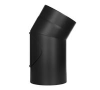 Coude fixe 30° - double paroi - avec trappe d’entretien - noir - Tecnovis TEC-Protect 130mm