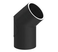Coude fixe 45° - double paroi - avec trappe d’entretien - noir - Tecnovis TEC-Protect 130mm
