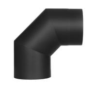 Coude fixe 90° - double paroi - noir - Tecnovis TEC-Protect 130mm