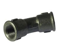 Coude fonte 45° femelle / femelle - filetage 40/49 noir CODITAL