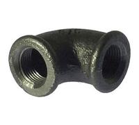 Coude fonte 90° femelle / femelle - filetage 40/49 noir CODITAL