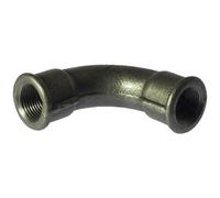 Coude fonte 90° grand rayon femelle / femelle - filetage 26/34 noir CODITAL