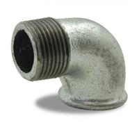 Coude fonte 90° mâle / femelle - filetage 33/42 galvanisé SFERACO