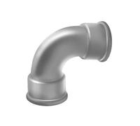 Coude fonte grand rayon 90° FF GALVA EGAL 33x42