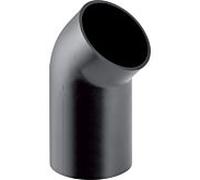coude Geberit Pe 367046161 DN 100, 45 degrés, avec jambe longue, PE-HD