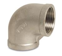 Coude Inox 90 Degrés 1 1/4", Raccord Fileté V4A