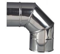 Coude inox à 90° - simple paroi - secteurs lisses - diamètre 125 mm TEN
