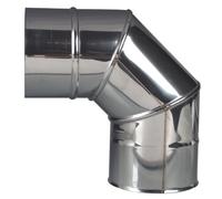 Coude inox à 90° - simple paroi - secteurs lisses - diamètre 153 mm TEN