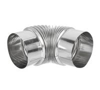 Coude Inox pour Cheminée Poêle à Bois, Conduit Fumée Acier Argenté | Tubage Poele A Bois, Acheminement Flexible, Installation Facile, Surface Lisse sans Bavures, pour Raccords et Foyers