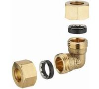 Coude laiton à joint mixte égal pour tube cuivre NOYON & THIEBAULT - Ø 12 mm - 612G-12L1 Cuivre G